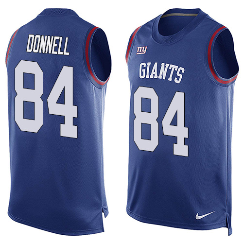 Men's Limited Larry Donnell Nike Jersey Royal Blue - #84 Player Name & Number Tank Top NFL New York Giants